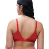 Back of the Chantelle Easy Feel Norah Non Wired Support Bra - Poppy Red