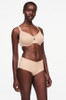 Golden beige Chantelle Smooth Lines Moulded Full Cup Bra and knicker