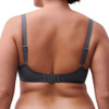 Back of the fancy grey Chantelle Fleurs Plunge T-Shirt Bra