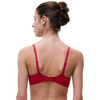 Back of the Chantelle Fleurs Plunge T-Shirt Bra Candy Apple