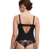 Back of the Chantelle Orchids Basque and matching tanga knicker