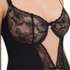 Detail to the bra and torso of the Chantelle Orchids Basque