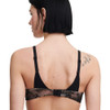 Back of the black Chantelle Orchids Balcony Bra