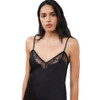 Black lace detail to the Chantelle Orchids Chemise