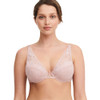 Chantelle Orchids Push-up Plunge Bra - English Rose