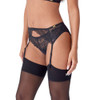 Side of the Gossard Swirl Suspender Belt and thong
