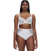 Chantelle Pulp Play Full Cup Bra and high wasit brief in white Chantelle Pulp Play Full Cup Bra and high wasit brief in white