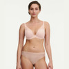 Chantelle EasyFeel Norah Chic Plunge T-Shirt Bra - Dusky Pink and brief