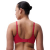Back of the poppy red Chantelle EasyFeel Norah Chic Plunge T-Shirt Bra