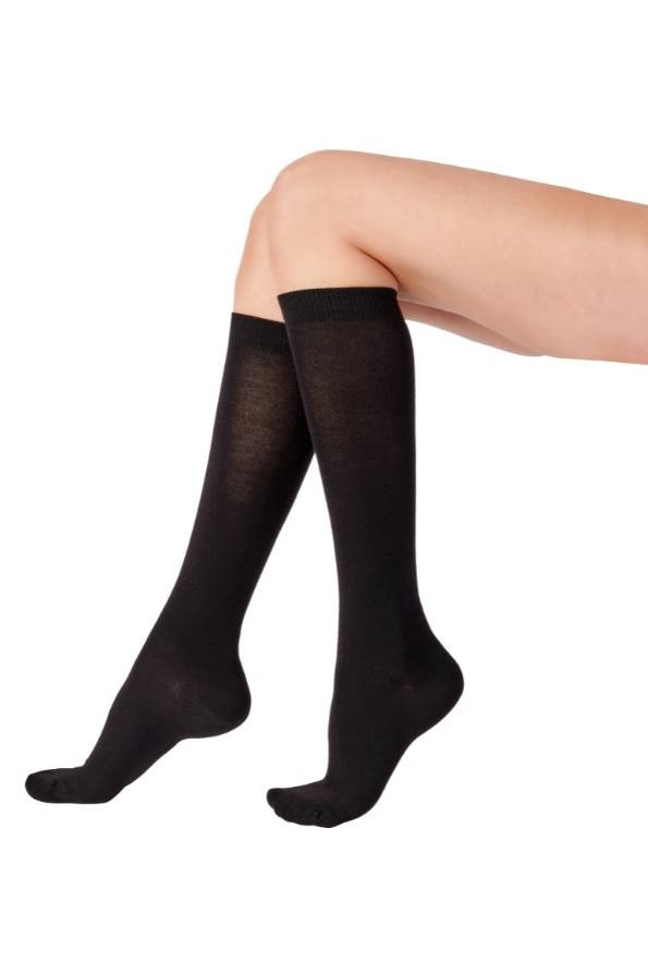 Pretty Polly Knee High Bamboo Socks For Women Black 1 Pair