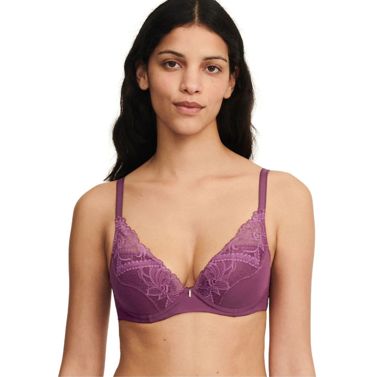 Chantelle Orangerie Plunge TShirt Bra in Grapefruit: UK36 / EUR80 -  Chantilly Online