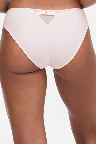 Back of the soft pink Chantelle Fleurs Brazilian Brief Knicker