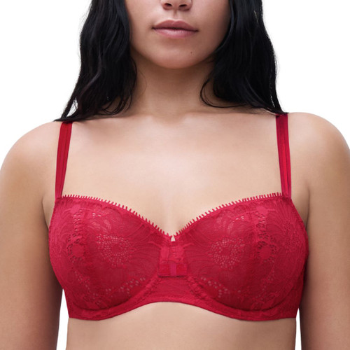 Chantelle Day To Night Balconette Bra in Poppy Red
