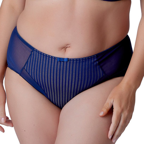 Berlei Beauty Stripe Deep Brief - Deep Blue