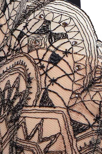 Black and natural detailing to the Gossard VIP Henna Padded Plunge Bra