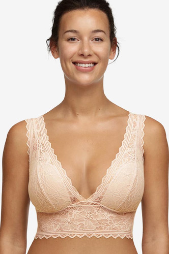 Femilet Floral Touch Non Wired Padded Bralette - Golden Beige