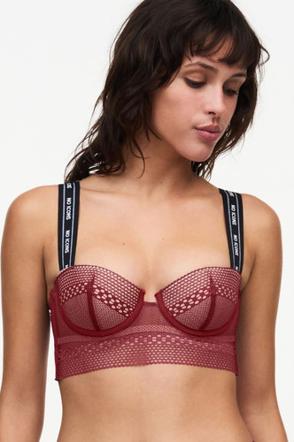 Chantelle X No Icons Bandeau Bra - Raspberry