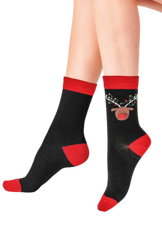 Pretty Polly Christmas Reindeer Socks