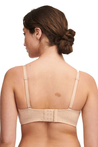 Back of the golden beige Chantelle Easy Feel Norah Strapless Bra