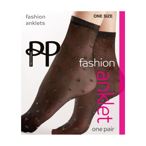 Diamante Ankle Design Black Tights Ladies 8-12 NEW sheer glam