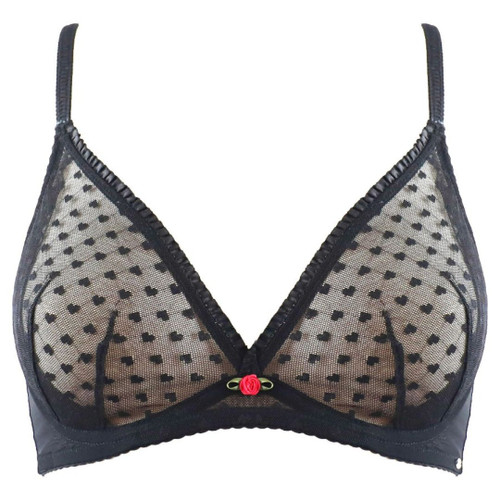 Pretty Polly Heart Mesh Triangle Bra detail