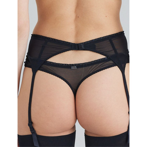 Back of the Pretty Polly Heart Mesh Suspender