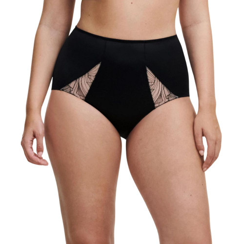 Chantelle Pulp Tattoo Love High Waist Brief - Black/Golden Beige