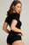 Back of the black Femilet Juliana Merino Wool T Shirt