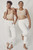 Chantelle Soft Stretch Padded Bralette and V Neck crop top- Nude/Sand