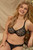 Gossard Glossies Lotus Sheer Moulded Bra and brief worn by model