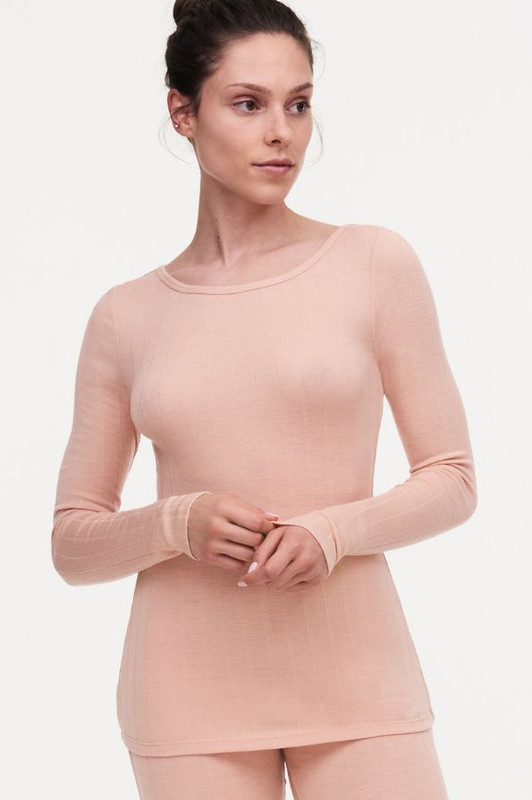 Chantelle Thermo Comfort Long Sleeve T-Shirt - Pink Clay