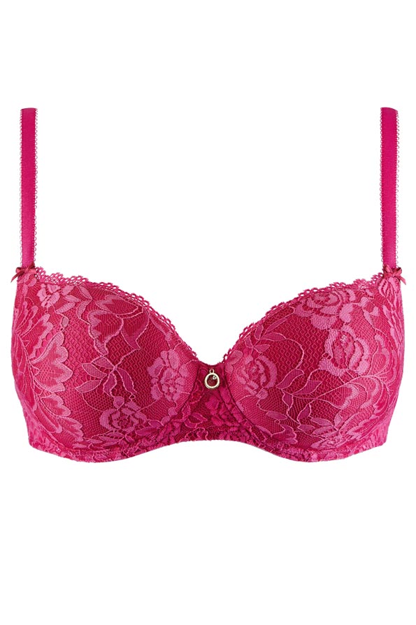 ❽ Aubade HKボクサーPINK（HK7O）Rose ssence4 Aubade Women's Rosessence Shoulder Plunge Bra, Blue (Magic