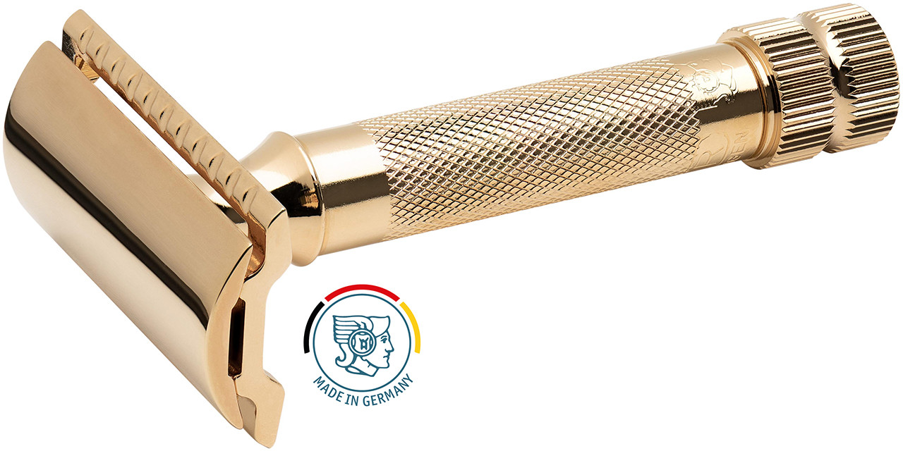 Merkur - DE Safety Razor 34G HD, Gold, Straight Guard, German (9034003)