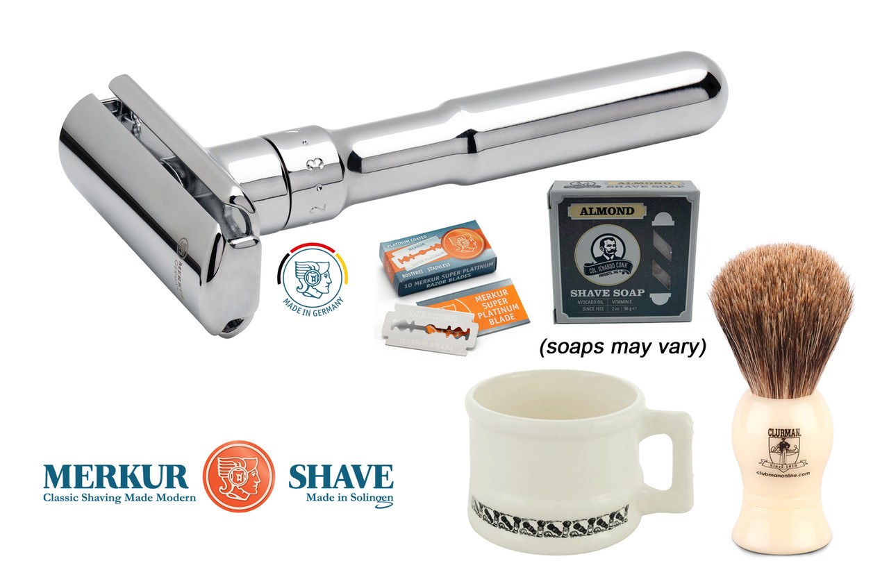 Merkur - FUTUR 701 Adjustable (Polished) DE Safety Razor Starter