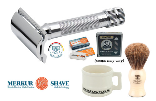 Merkur - FUTUR 701 Adjustable (Polished) DE Safety Razor Starter