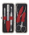 Dreiturm - 5 pc. Manicure Set with Cuticle Nipper, Black/Red Leather Case, Stainless, German, Solingen (672925)