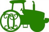 Tractor - Shape Framed Monogram, Unfinished MDF WS
