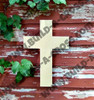 UNFINISHED WOODEN CROSS PAINTABLE WALL HANGING STACKABLE CROSS (43)WS