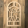 Cathedral Monogram Letter, Frame Wooden - Unfinished DIY Craft WS