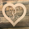 Heart Framed Monogram WS