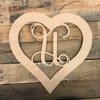 Heart Framed Monogram WS