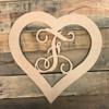 Heart Framed Monogram WS