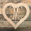 Heart Framed Monogram WS