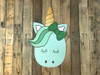 Paint by Line, Unicorn with Bow , Unfinished Wooden Cutout Craft