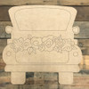 Paint by Line, Truck with Flowers, Unfinished Wooden Cutout Craft