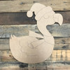 Flamingo with Scarf, Unfinished Wooden Craft, Paint by Line