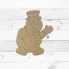 Snowman 2, Unfinished Wood Cutout, Paint by Line