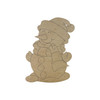 Snowman, Unfinished Wood Cutout, Paint by Line