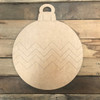 Ornament with Zig Zags, Unfinished Wooden Craft, Paint by Line