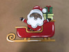 Santa in Sleigh, Unfinished Wooden Craft, Paint by Line